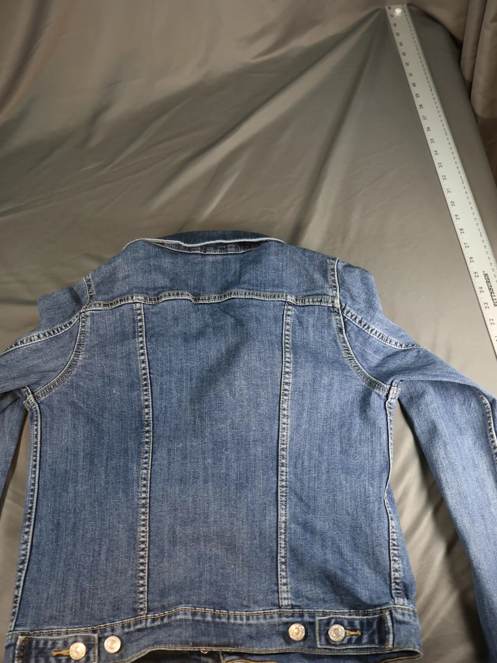 Levi's Blue Denim Trucker Jacket with Red Tab #FEODZR - Picture 8 of 8